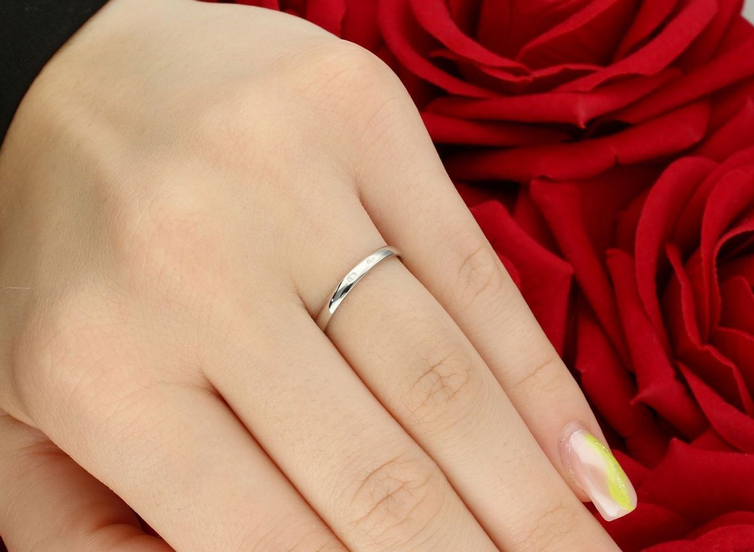 Złoty pierścionek z diamentem „Biały Klasyk”  Białe złoto 585  Rozmiar 11.jpg